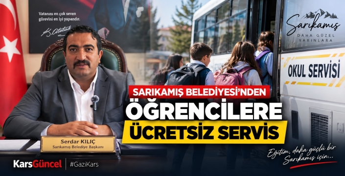 Sarıkamış Belediyesi’nden Öğrencilere Ücretsiz Servis Desteği