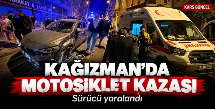 Kağızman’da Motosiklet ile Otomobil Çarpıştı: 1 Yaralı