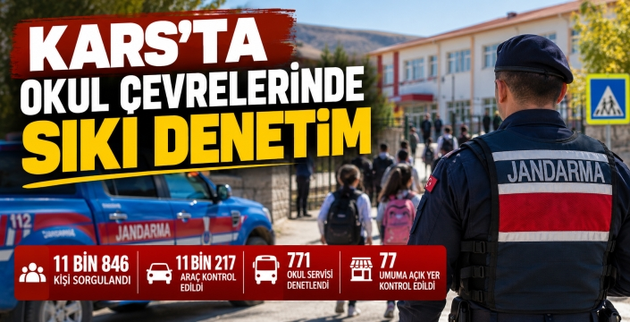 Kars’ta Okul Çevrelerinde Sıkı Denetim: 11 Bin 846 Kişi Sorgulandı