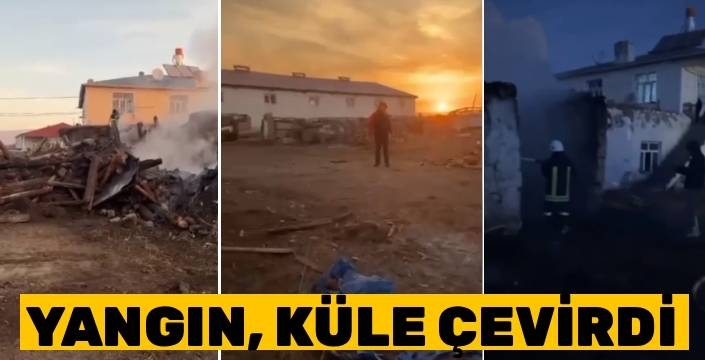 Ardahan’da köyde çıkan yangın paniğe neden oldu