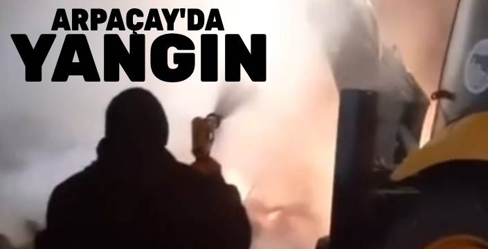 Arpaçay’ın Burcalı Köyü’nde Ot Yangını