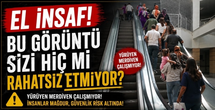 EL İNSAF! Hastaneye Şifa Aramaya Gelen Vatandaş, Önce Merdiven Çilesi Çekiyor