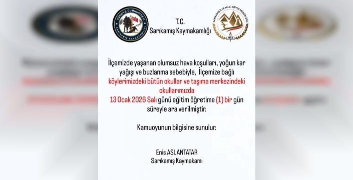 Sarıkamış’ta Taşımalı Eğitime Kar Engeli